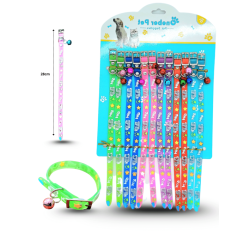 collar para mascota hule decorado 28cm C/12 GPM-4357