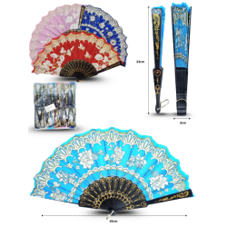 abanico decorado base negra colores surtidos C/12 25-C05