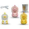 ventilador pato con asa para seguridad carga USB y luz a media potencia 11cm C/1 DD5621