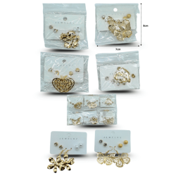 arete calado con par de broqueles set 3 pzas C/12 R23I-32 o DG24-A35