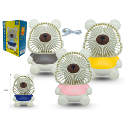 ventilador de escritorio oso carga USB 15cm C/1 SQ2185