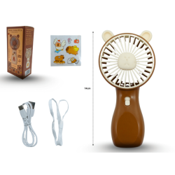 ventilador capy bara con stickers y asa de seguridad carga USB C/1 SQ2337KP