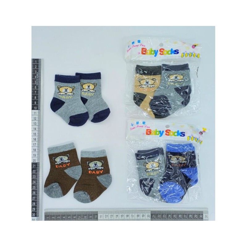 calcetín baby con osos C/12 XL21-80