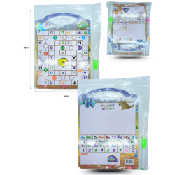 pizarrón blanco con juego reversible 28x20cm con plumón C/12 B6177