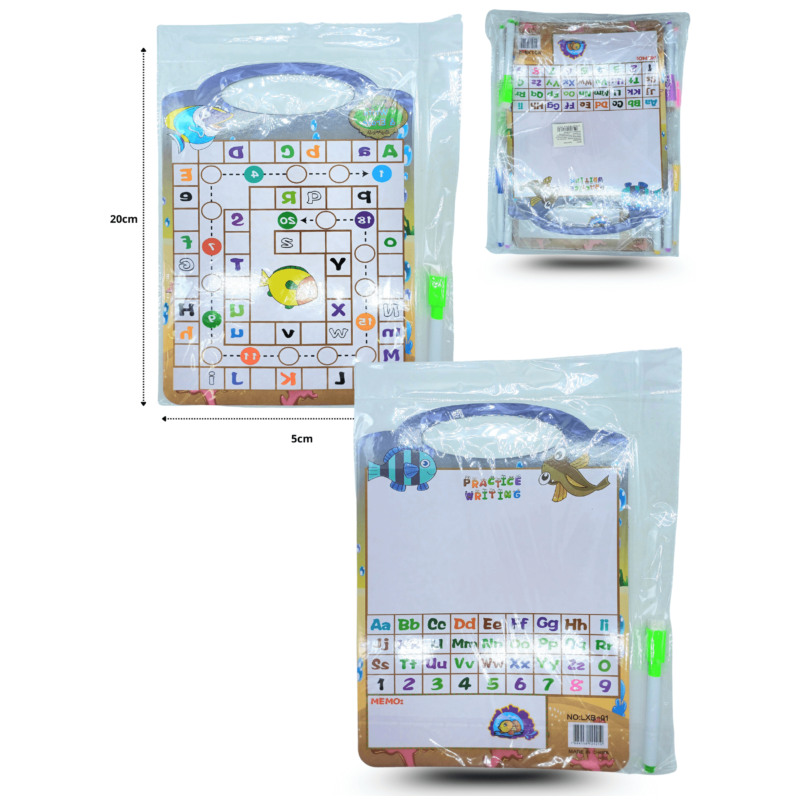 pizarrón blanco con juego reversible 28x20cm con plumón C/12 B6177