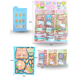 muñeca armable de cartón en planilla C/20 12D-45