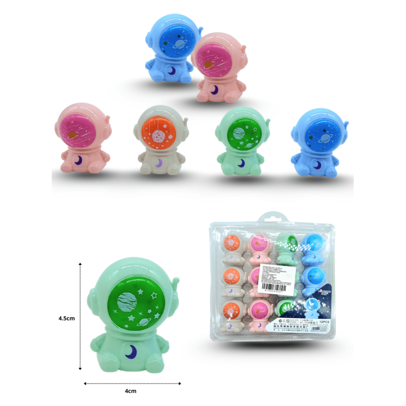 sacapuntas astronauta en blister C/12 TRE-557