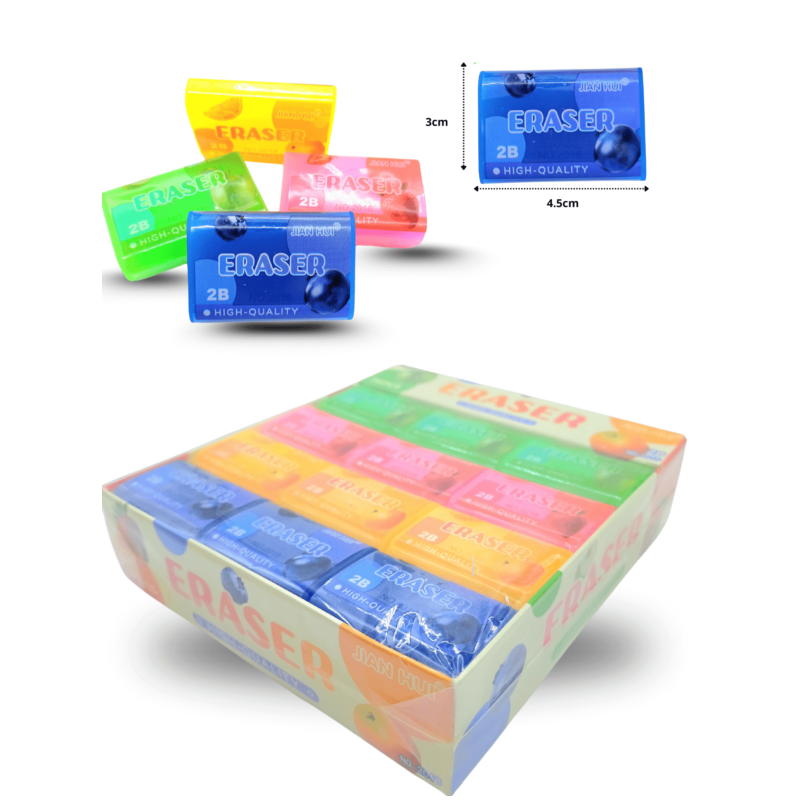 goma borrador frutal con aroma 3×4.5x1cm C/36 PA67525