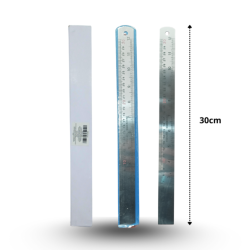 regla metálica 30cm en caja C/12 PA70869
