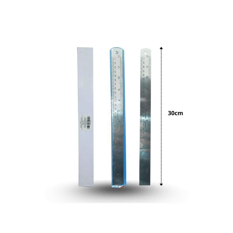 regla metálica 30cm en caja C/12 PA70869