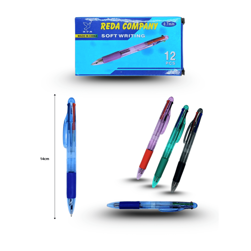 pluma 4 tintas reda company C/12 4H-8