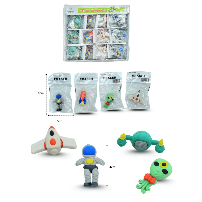 goma borrador espacial en bolsa individual C/48 GVO-457