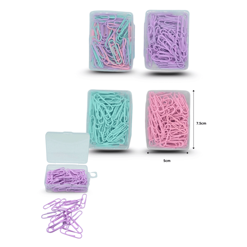 clips colores pastel tipo mariposa en caja C/12 XLE-39