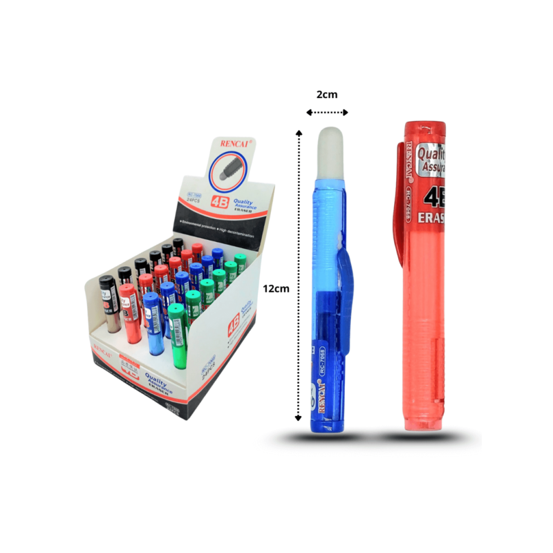 goma borrador en barra retráctil profesional en caja C/24 B8549