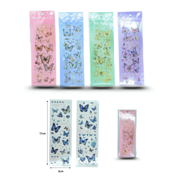 sticker base translucida mariposa set 2 pzas 17x6cm C/12 F2304