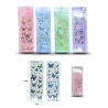 sticker base translucida mariposa set 2 pzas 17x6cm C/12 F2304