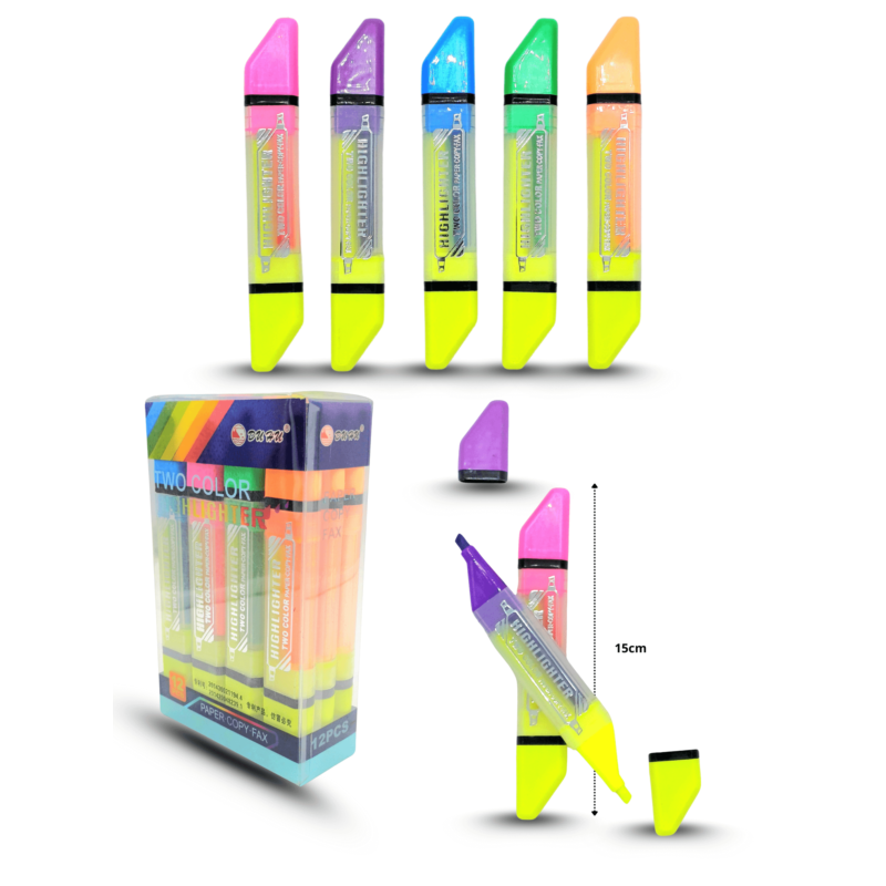 marca textos doble punta dos colores C/12 XET-485