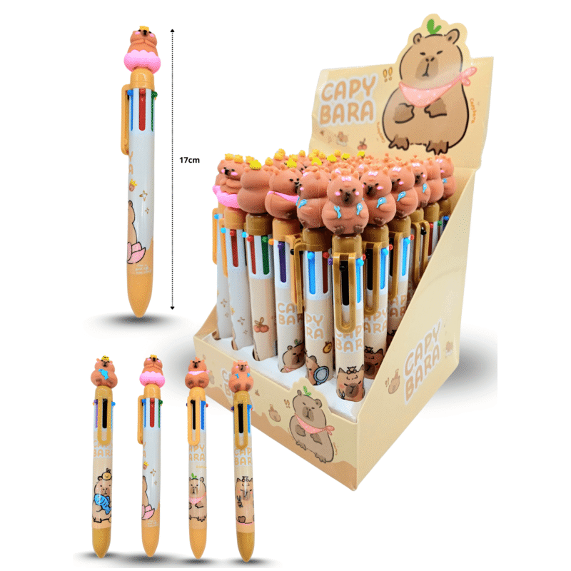 pluma 6 tintas capy bara C/36 25C-2