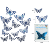 sticker mariposa azul para decoración plegable set 12pzas diferentes tamaños C/12 25C-98