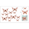 sticker mariposa cobre para decoración plegable set 12pzas diferentes tamaños C/12 25C-98