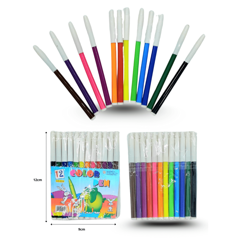 juego de plumines de 12 colores, C/12 B2105 o UA-2513 o GNC-415 o GPM-0265