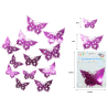 sticker mariposa fucsia para decoración plegable set 12pzas diferentes tamaños C/12 25C-98