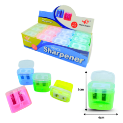 sacapuntas doble orificio con bote en caja C/12 52-9-133