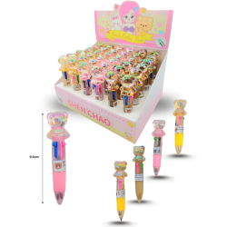 pluma 4 tintas oso tornasol C/36 SHENCHAO XL35-44