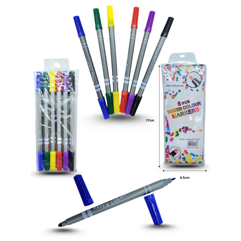 plumin doble punta 6 colores C/24 B2119