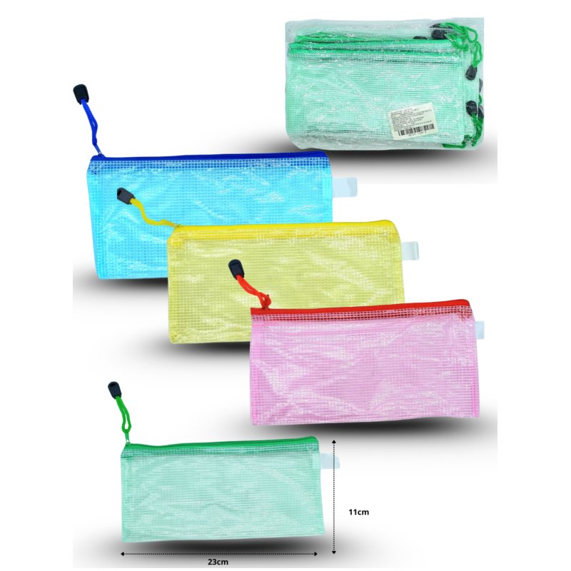 lapicera o cosmetiquera red plastificada (un solo color por paquete) C/12 15H-3