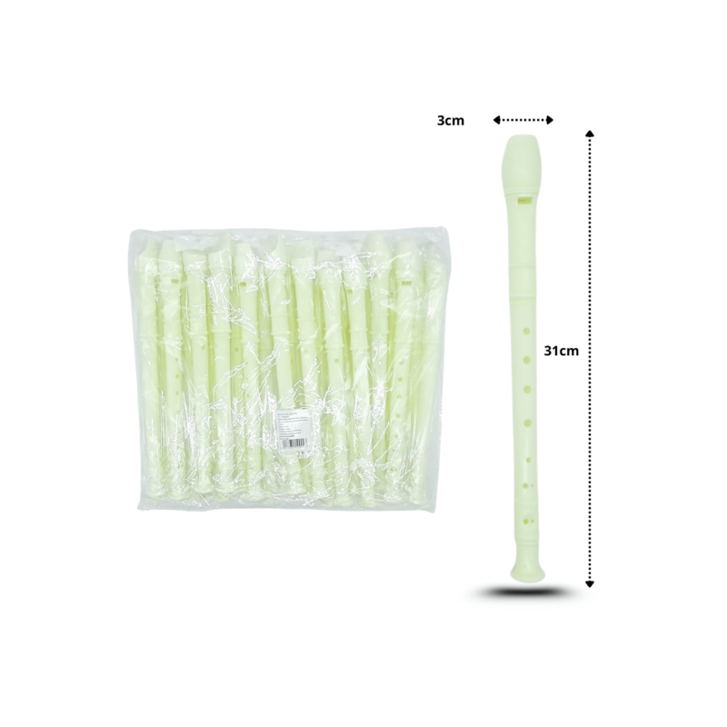 flauta escolar color natural empacada individual C/24 EXP334