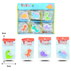 goma borrador dinosaurios C/30 EXP755