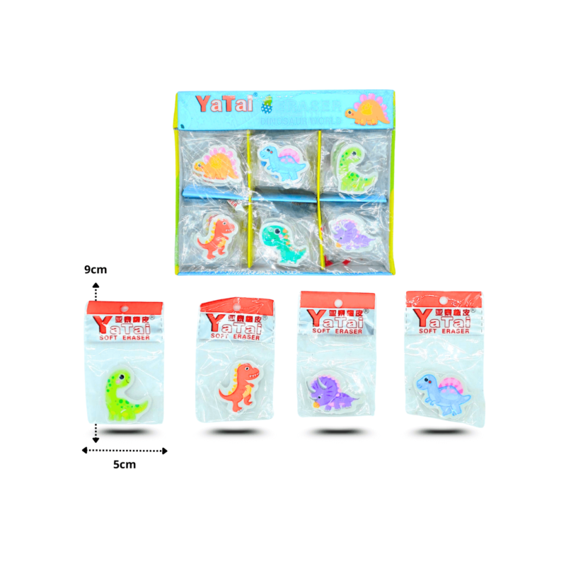 goma borrador dinosaurios C/30 EXP755