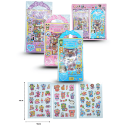 sticker bby three en caja set 3 tiras C/40 25I-102