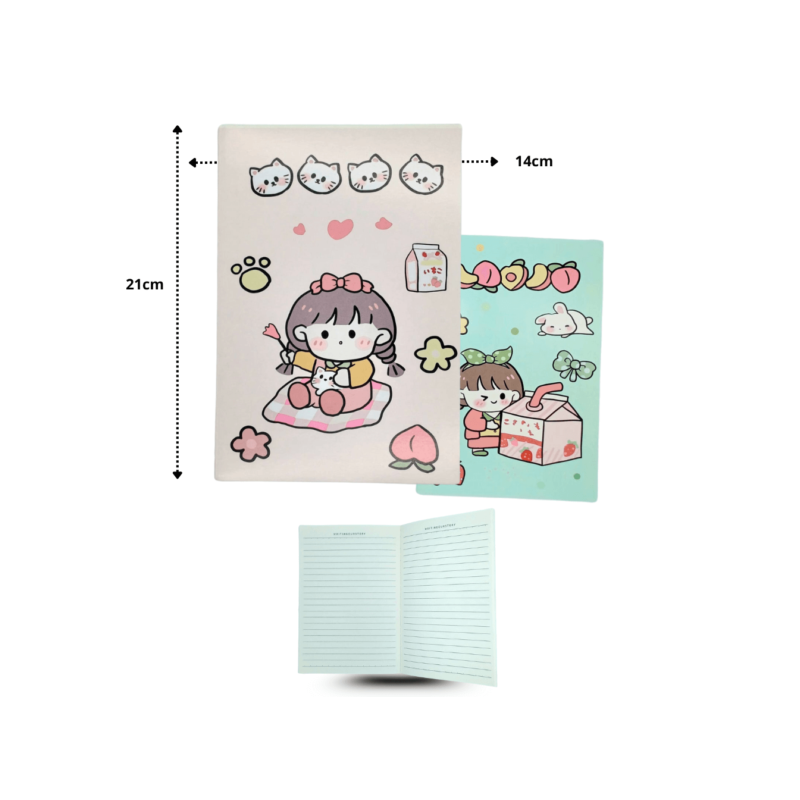 libreta empastada decorada 20x14cm 30 hojas C/5 B1215