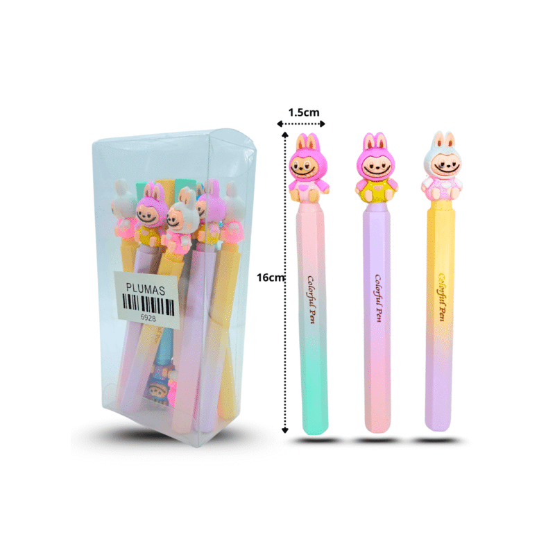 pluma hexagonal LABUBU C/12 6928