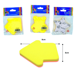 notas adhesivas colores fluorescentes figuras 70hojas C/12 B1119