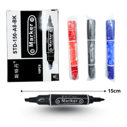marcador negro doble punta C/10 150-A8-BK o PA70309