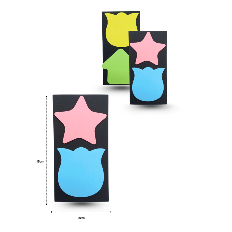 notas adhesivas surtido de figuras y colores C/12 UB-2002B