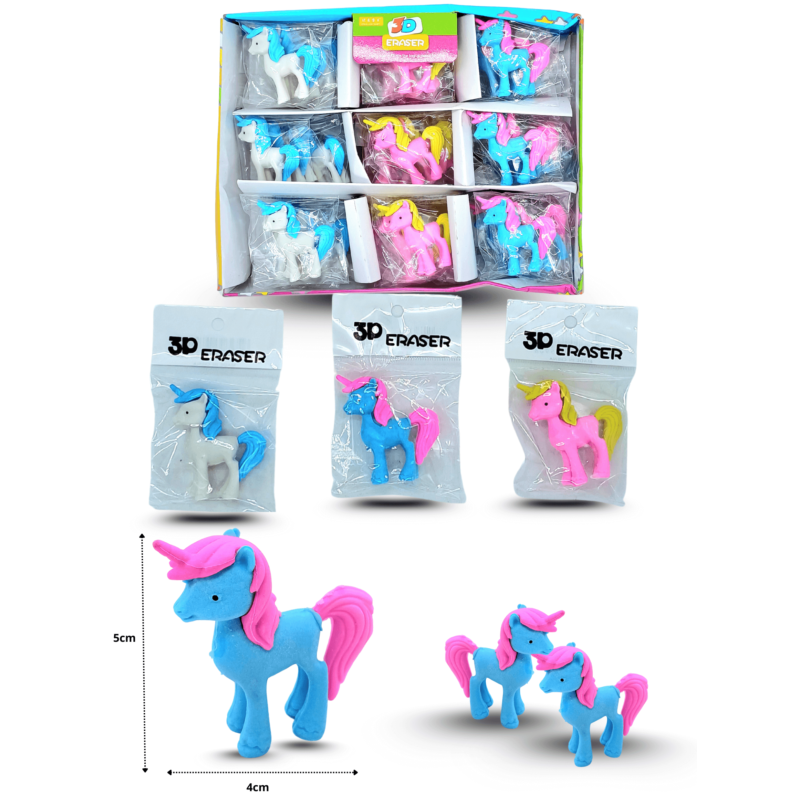 goma borrador unicornio C/36 5190