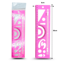 regla plastico 30×8.5cm C/24 B8907
