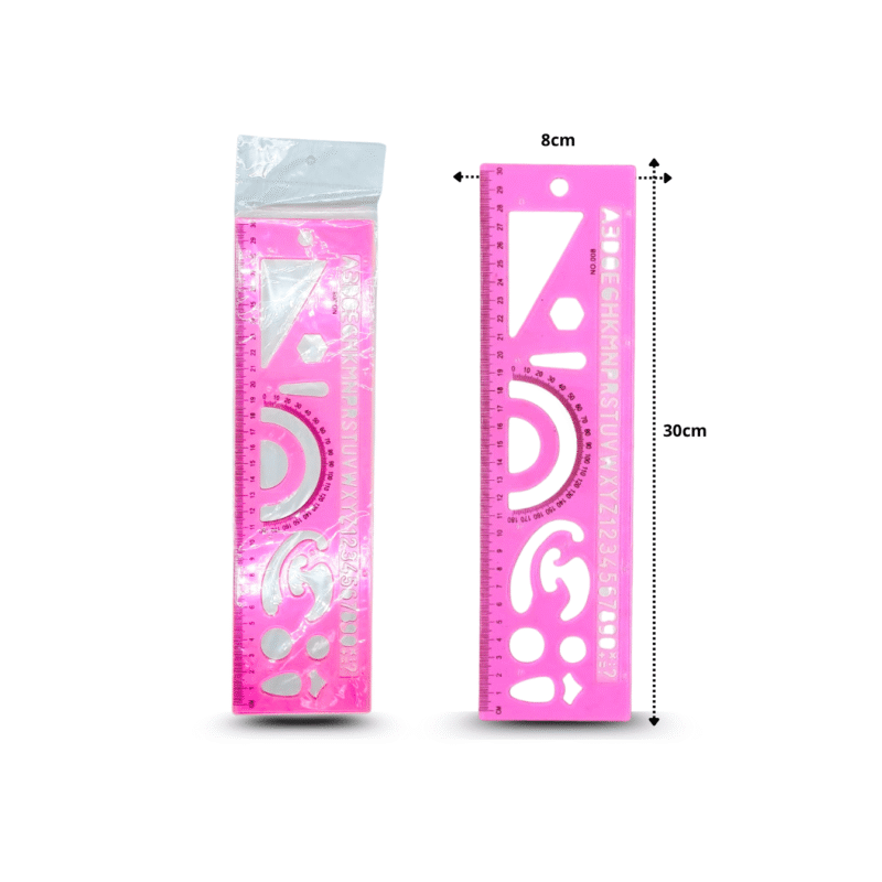 regla plastico 30×8.5cm C/24 B8907