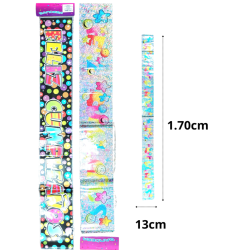 5 banderín tira feliz cumpleaños 1.70mx13cm C/10 UP67097