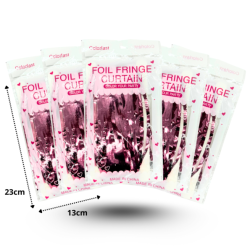 2 cortina lluvia oro rosado C/12 FOIL FRINGE XLE-82 o 83