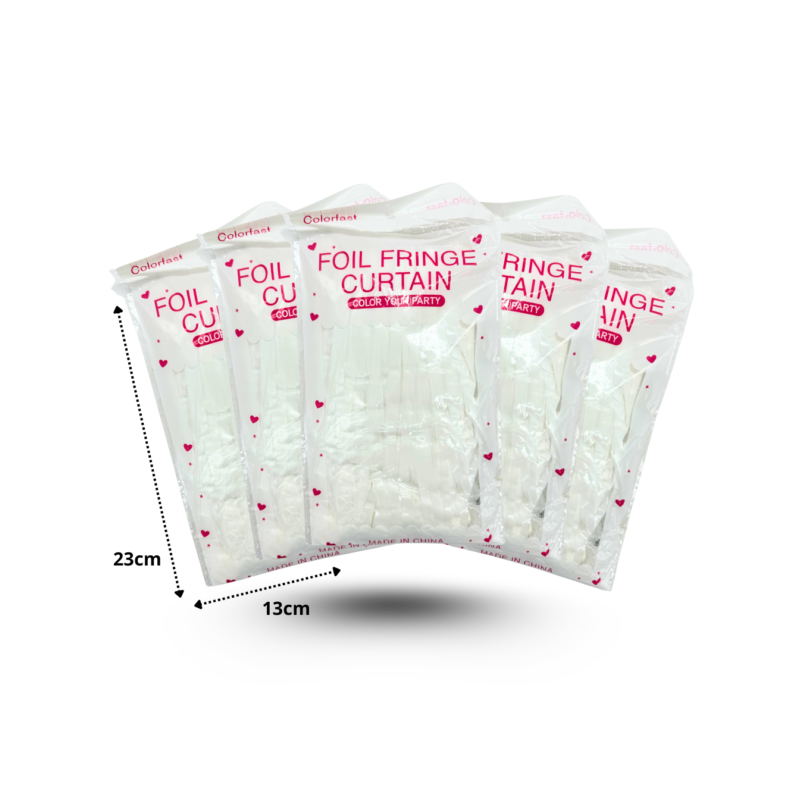 3 cortina lluvia blanca C/12 FOIL FRINGE XLE-82