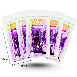 3 cortina lluvia morado metálico C/12 FOIL FRINGE XLE-82 o 83