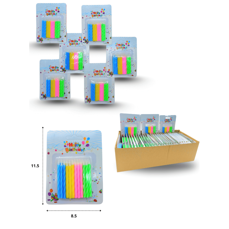 7 vela cumpleañera en caja C/60 ZFI-0106