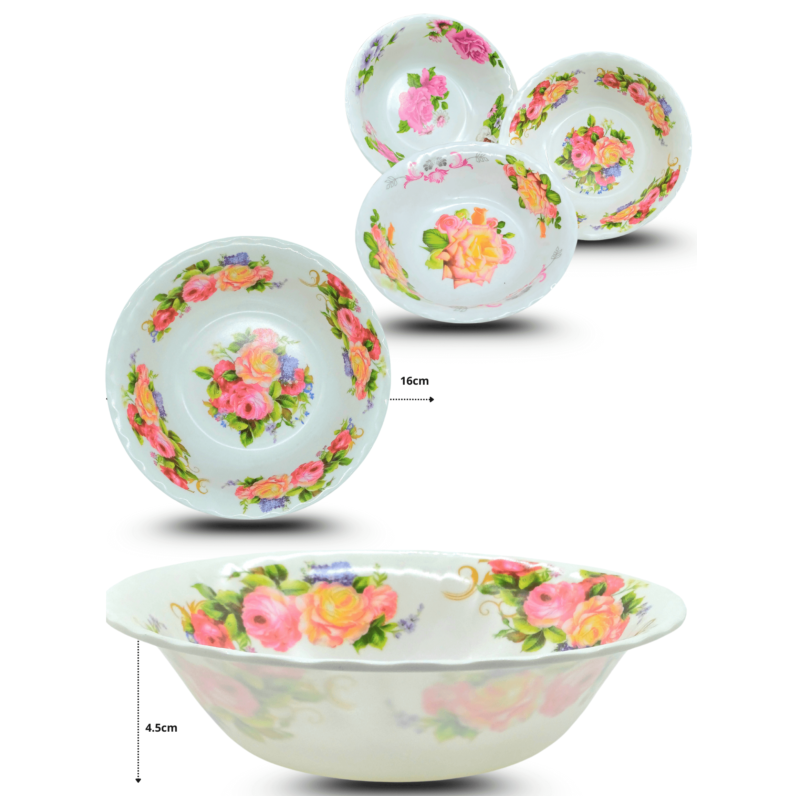 tazón melamina decorado 16cmx4.5cm C/10 RB-0010A