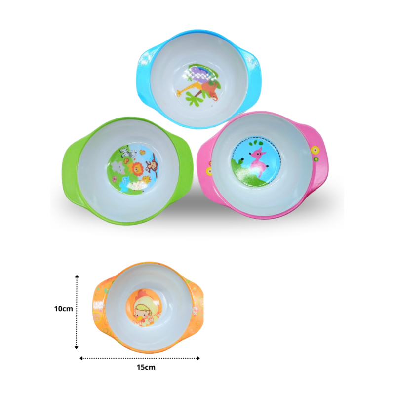 tazón infantil de melamina 14.5×4.5cm 50g C/10 A1272