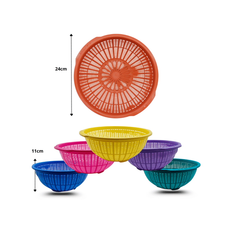 colador Ximena 22cm con orejas solido C/60 ALB MOR